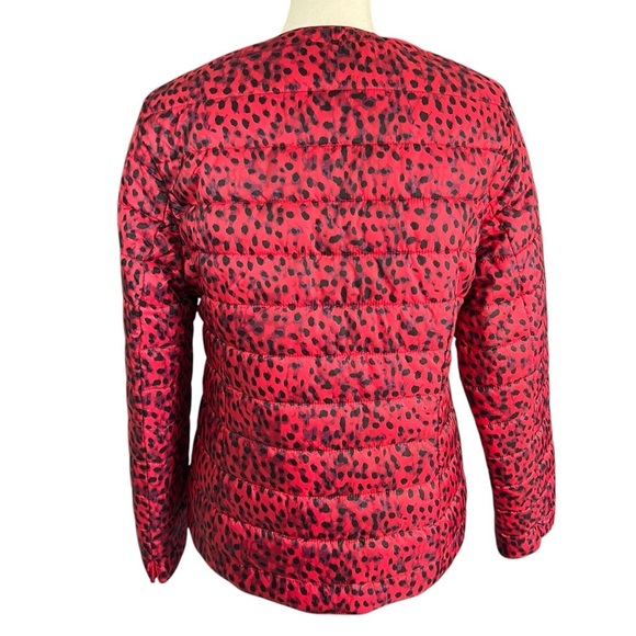 TOMMY BAHAMA Womens Reversible Puffer Jacket Red / Leopard Size Extra Small NWOT - Picture 3 of 14
